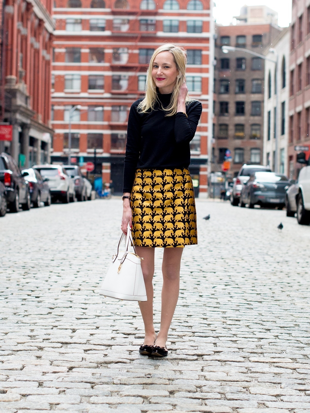 J.Crew Jacquard Elephant Print Skirt